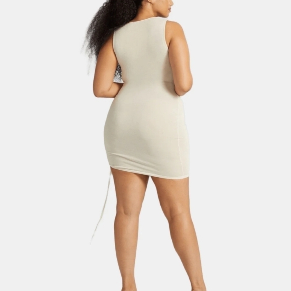 Lord & Taylor Gabrielle Union Side Rouched Chic Dress NWT - Picture 3 of 9